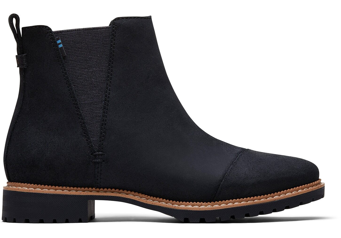 Toms Cleo Water Resistant Leather - Womens Boots - Black - NZ - 163945HGR